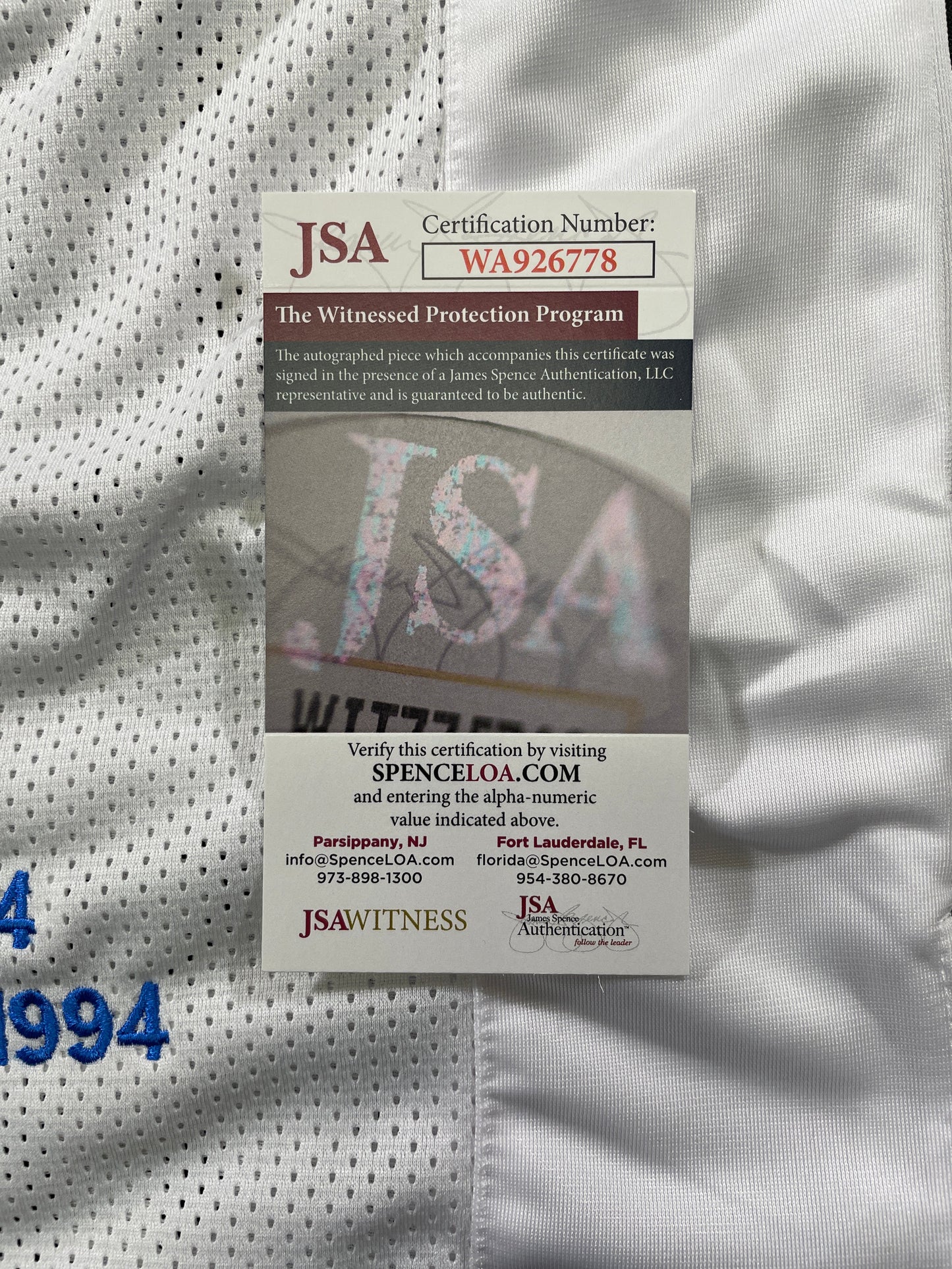 TONY DORSETT DALLAS COWBOYS SIGNED HOME STAT JERSEY Pitt Panthers JSA
