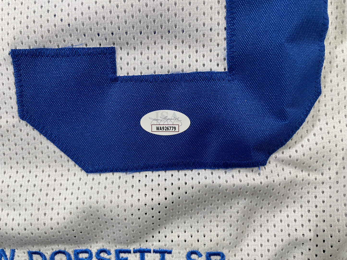 TONY DORSETT DALLAS COWBOYS SIGNED HOME STAT JERSEY Pitt Panthers JSA