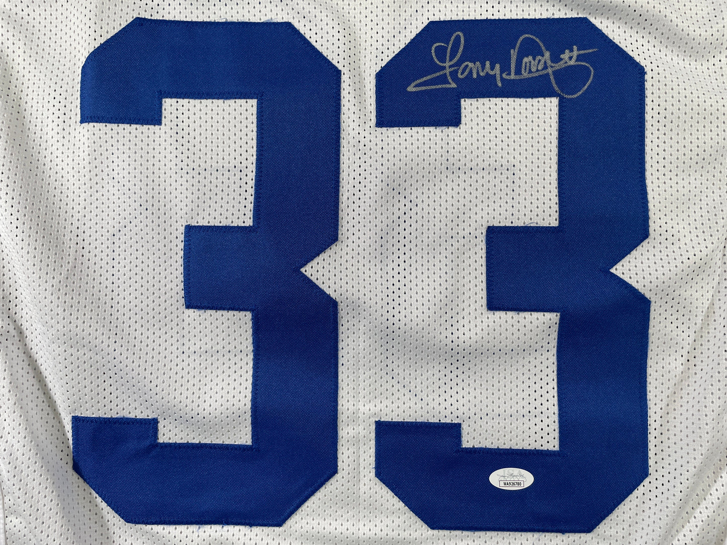TONY DORSETT DALLAS COWBOYS SIGNED HOME STAT JERSEY Pitt Panthers JSA