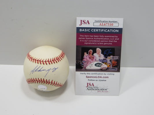 ABRAHAM NUNEZ SIGNED Rawlings ONL BASEBALL Cardinals Mets Pirates Phillies JSA COA