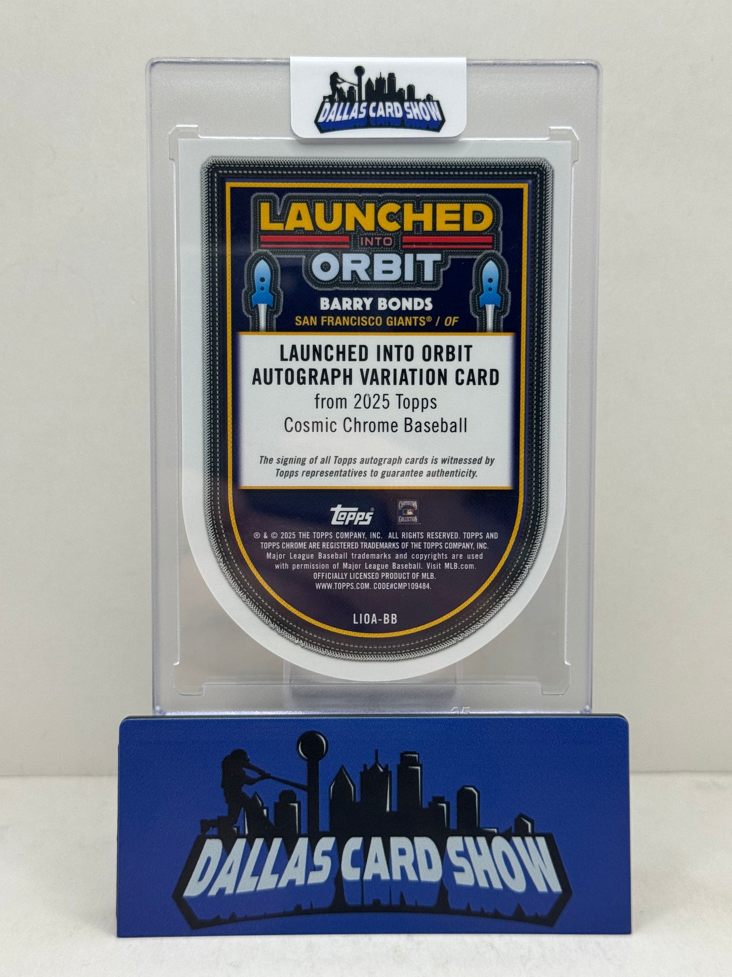 2025 Topps Chrome Cosmic Barry Bonds Launched Into orbit Variation Autograph
