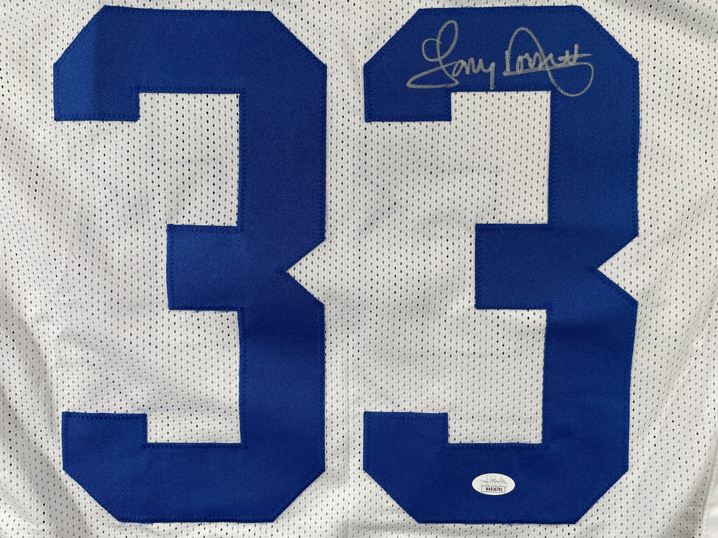 TONY DORSETT DALLAS COWBOYS SIGNED HOME STAT JERSEY Pitt Panthers JSA