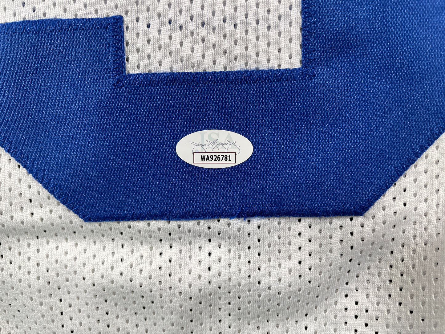 TONY DORSETT DALLAS COWBOYS SIGNED HOME STAT JERSEY Pitt Panthers JSA