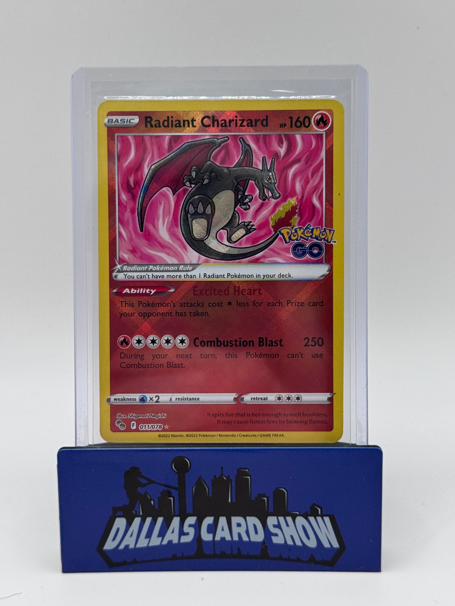 2022 Pokemon - Radiant Charizard - 011/078 Pokemon GO NM
