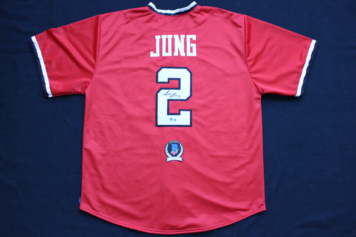 JACE JUNG TEXAS TECH RED RAIDERS SIGNED JERSEY Tigers BAS COA
