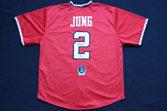 JACE JUNG TEXAS TECH RED RAIDERS SIGNED JERSEY Tigers BAS COA