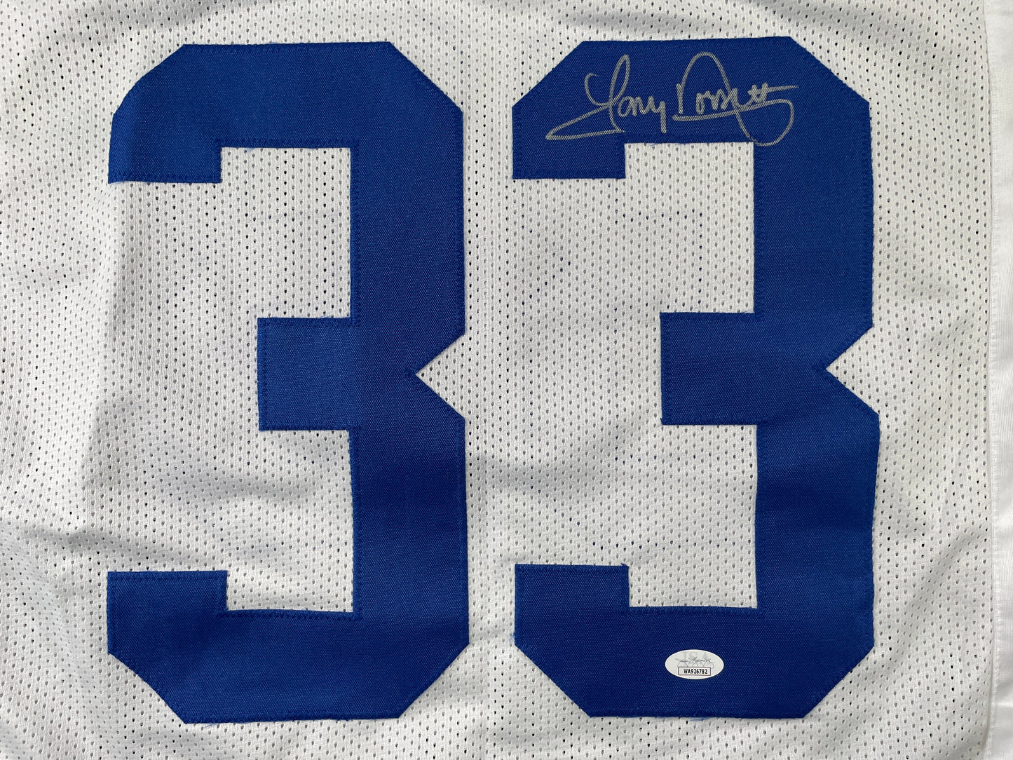 TONY DORSETT DALLAS COWBOYS SIGNED HOME STAT JERSEY Pitt Panthers JSA