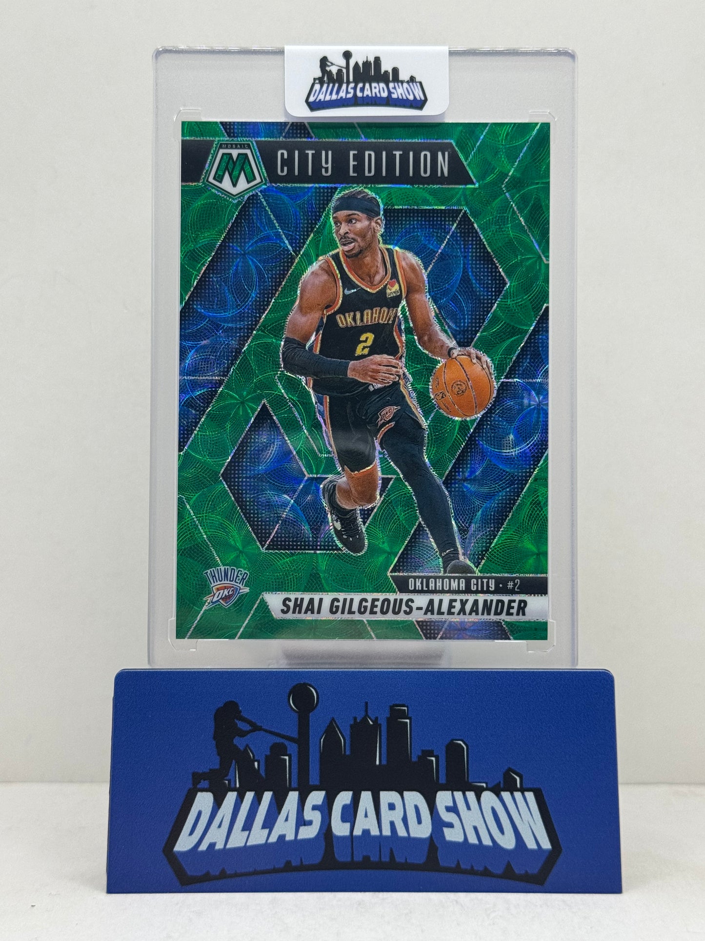 2024-25 Mosaic #289 Shai Gilgeous-Alexander City Edition Green Scope 2/15 (Jersey #)