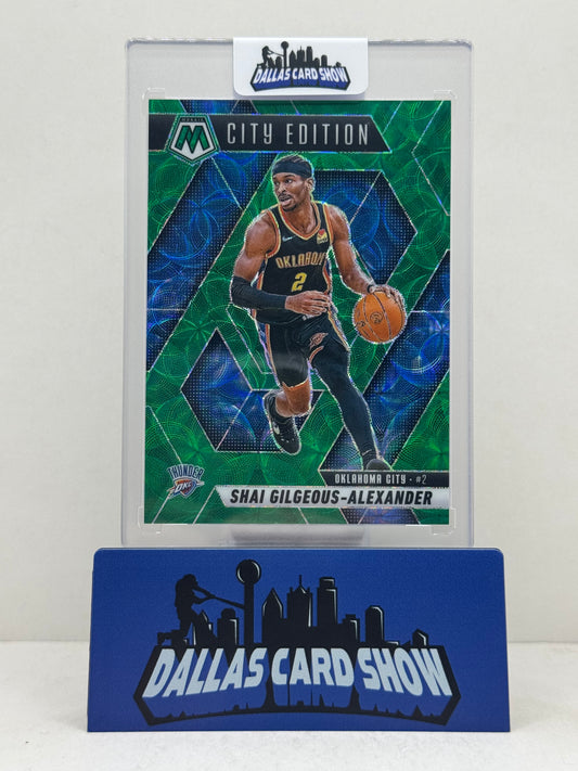 2024-25 Mosaic #289 Shai Gilgeous-Alexander City Edition Green Scope 2/15 (Jersey #)
