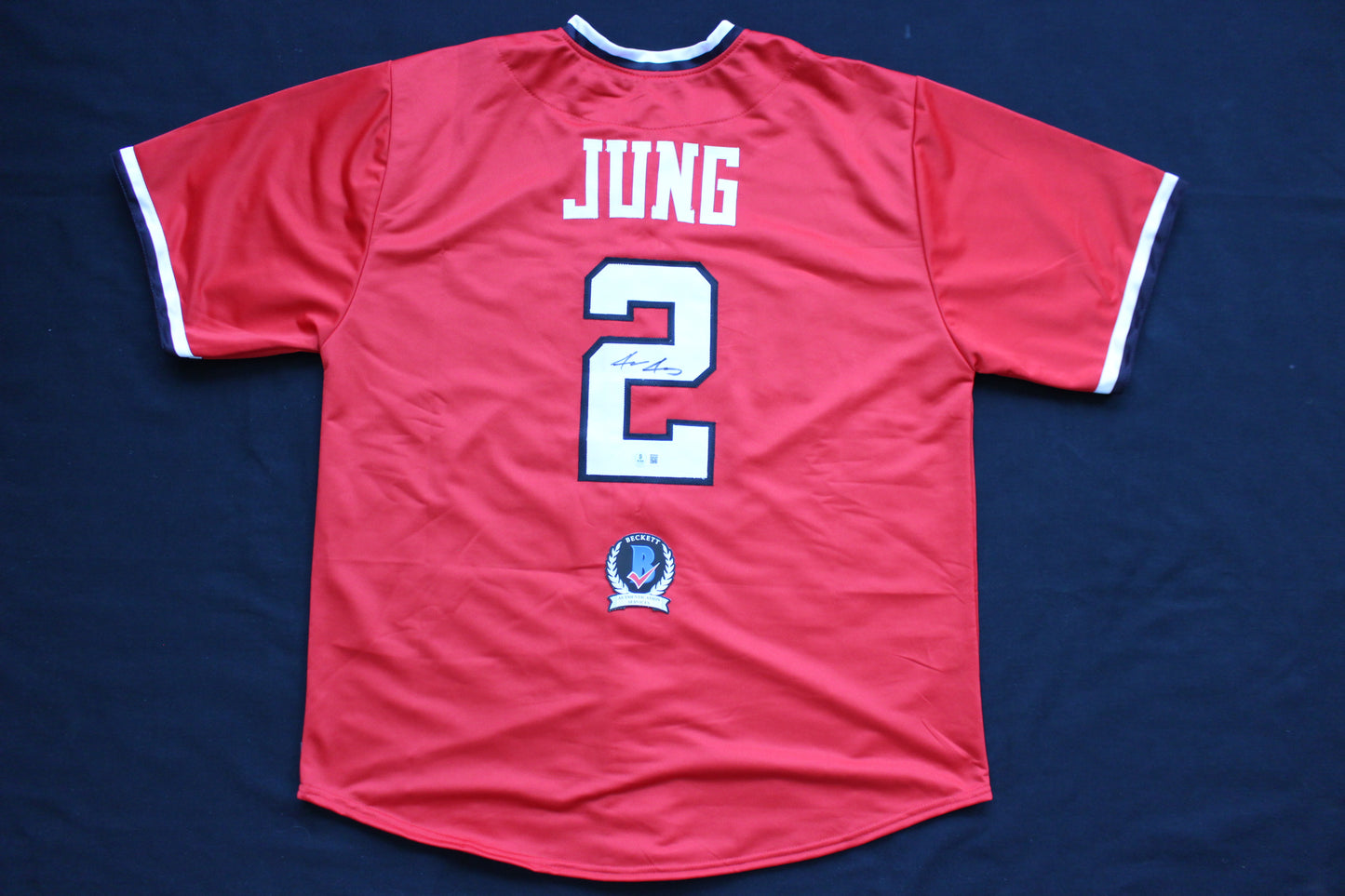 JACE JUNG TEXAS TECH RED RAIDERS SIGNED JERSEY Tigers BAS COA