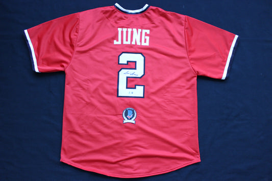 JACE JUNG TEXAS TECH RED RAIDERS SIGNED JERSEY Tigers BAS COA