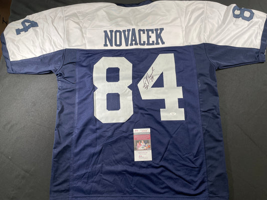 JAY NOVACEK DALLAS COWBOYS SIGNED THANKSGIVING JERSEY Wyoming JSA COA