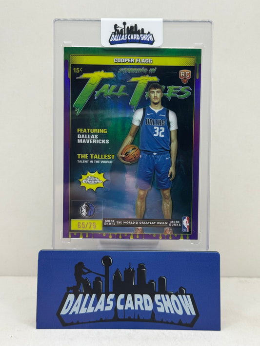 2025-26 Topps Chrome #TT-16 Cooper Flagg Tall Tales Rookie Purple /75