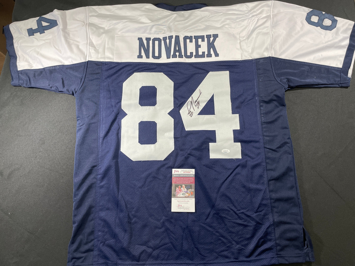 JAY NOVACEK DALLAS COWBOYS SIGNED THANKSGIVING JERSEY Wyoming JSA COA