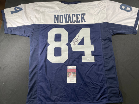 JAY NOVACEK DALLAS COWBOYS SIGNED THANKSGIVING JERSEY Wyoming JSA COA