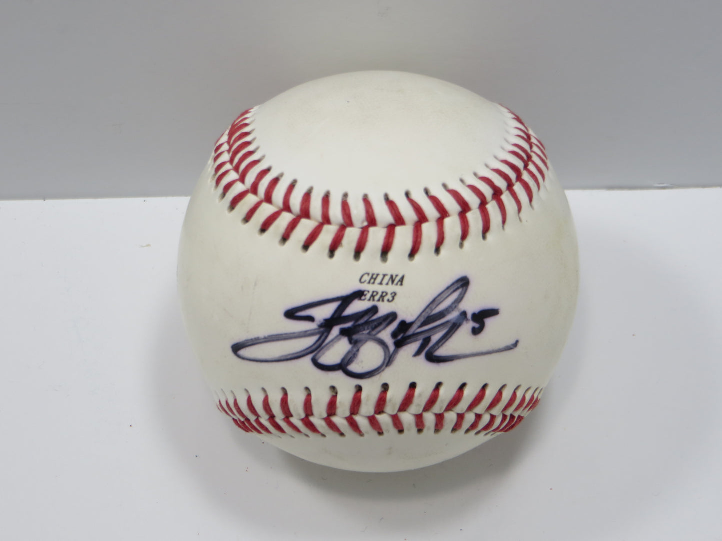 JEFF MATHIS SIGNED RAWLINGS TRAINING BASEBALL ANAHEIM ANGELS JSA COA