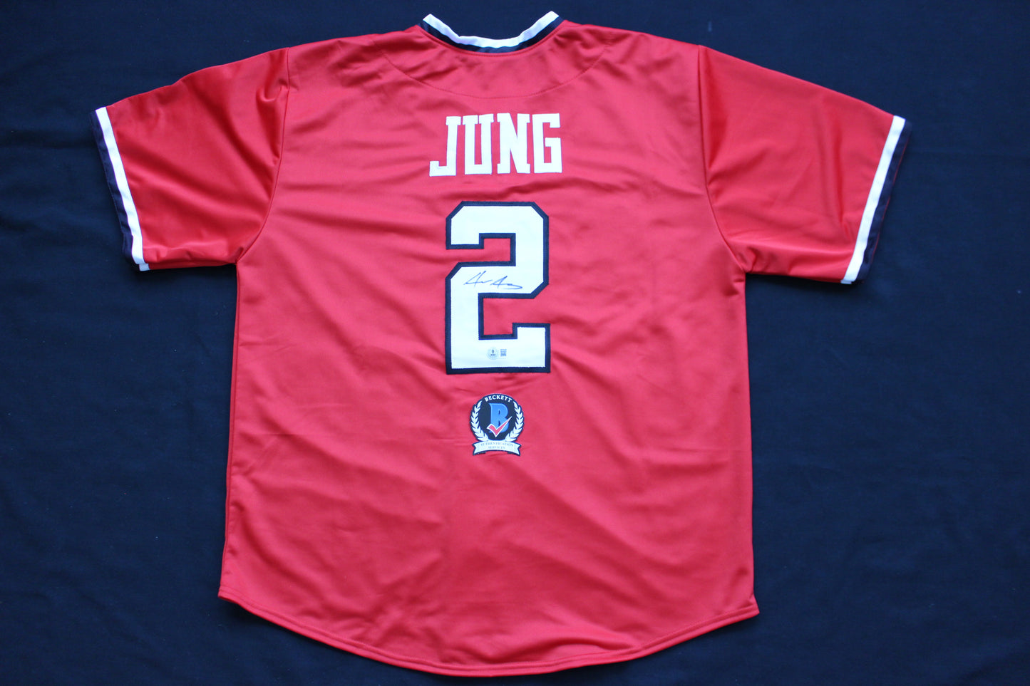 JACE JUNG TEXAS TECH RED RAIDERS SIGNED JERSEY Tigers BAS COA