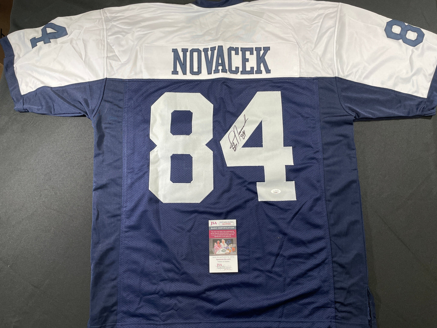 JAY NOVACEK DALLAS COWBOYS SIGNED THANKSGIVING JERSEY Wyoming JSA COA