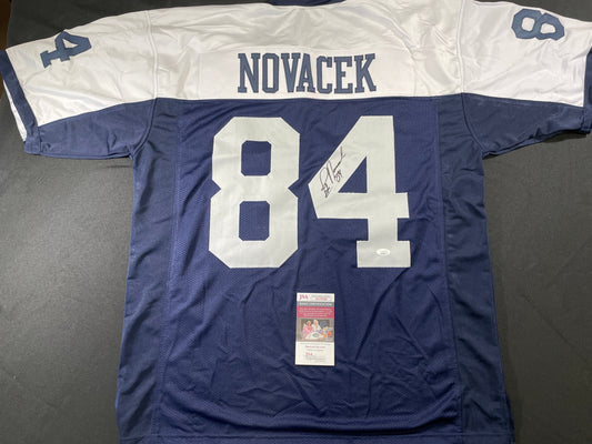 JAY NOVACEK DALLAS COWBOYS SIGNED THANKSGIVING JERSEY Wyoming JSA COA
