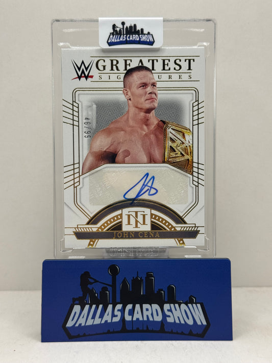 2024 National Treasure #WG-JCN John Cena Greatest Signatures /99