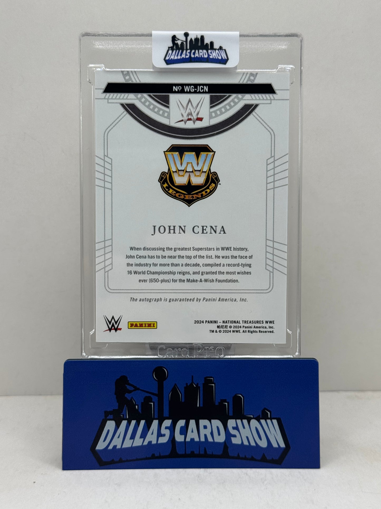 2024 National Treasure #WG-JCN John Cena Greatest Signatures /99