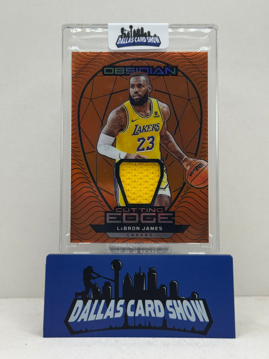 2023-24 Panini Obsidian #CE-LBJ LeBron James Cutting Edge Orange Relic /99