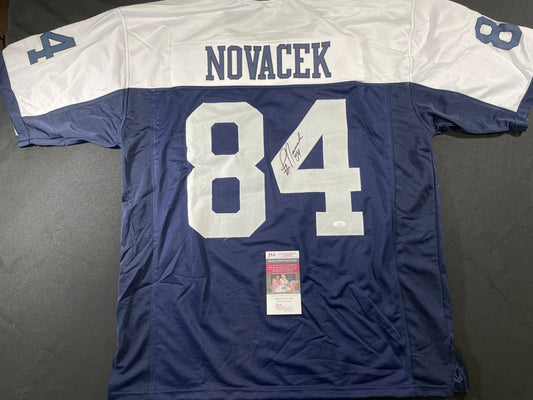 JAY NOVACEK DALLAS COWBOYS SIGNED THANKSGIVING JERSEY Wyoming JSA COA