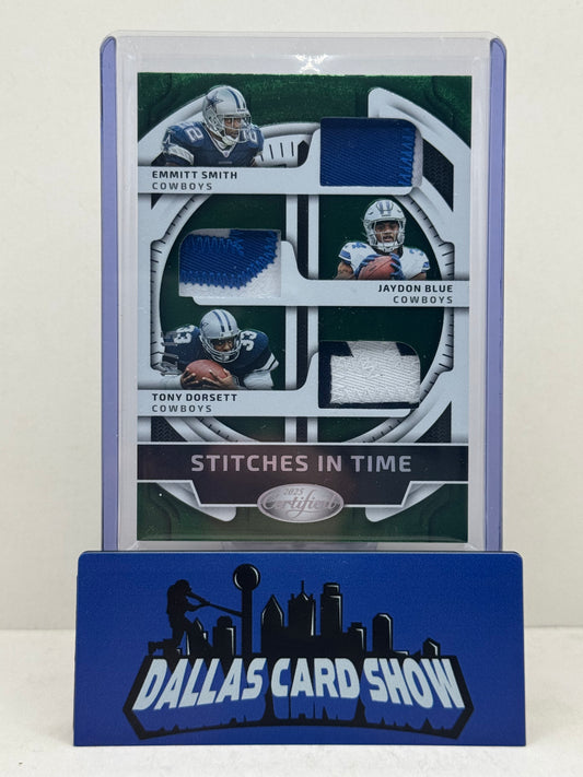 2025 Panini Certified Emmitt Smith,Tony Dorsett,Jaydon Blue Stitches in Time /15