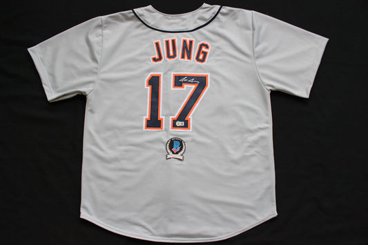 JACE JUNG DETROIT TIGERS SIGNED BASEBALL JERSEY Texas Tech BAS COA