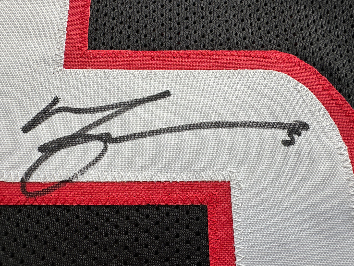 MICHAEL CRABTREE SIGNED RED AND BLACK JERSEY Texas Tech Raiders 3XL BAS