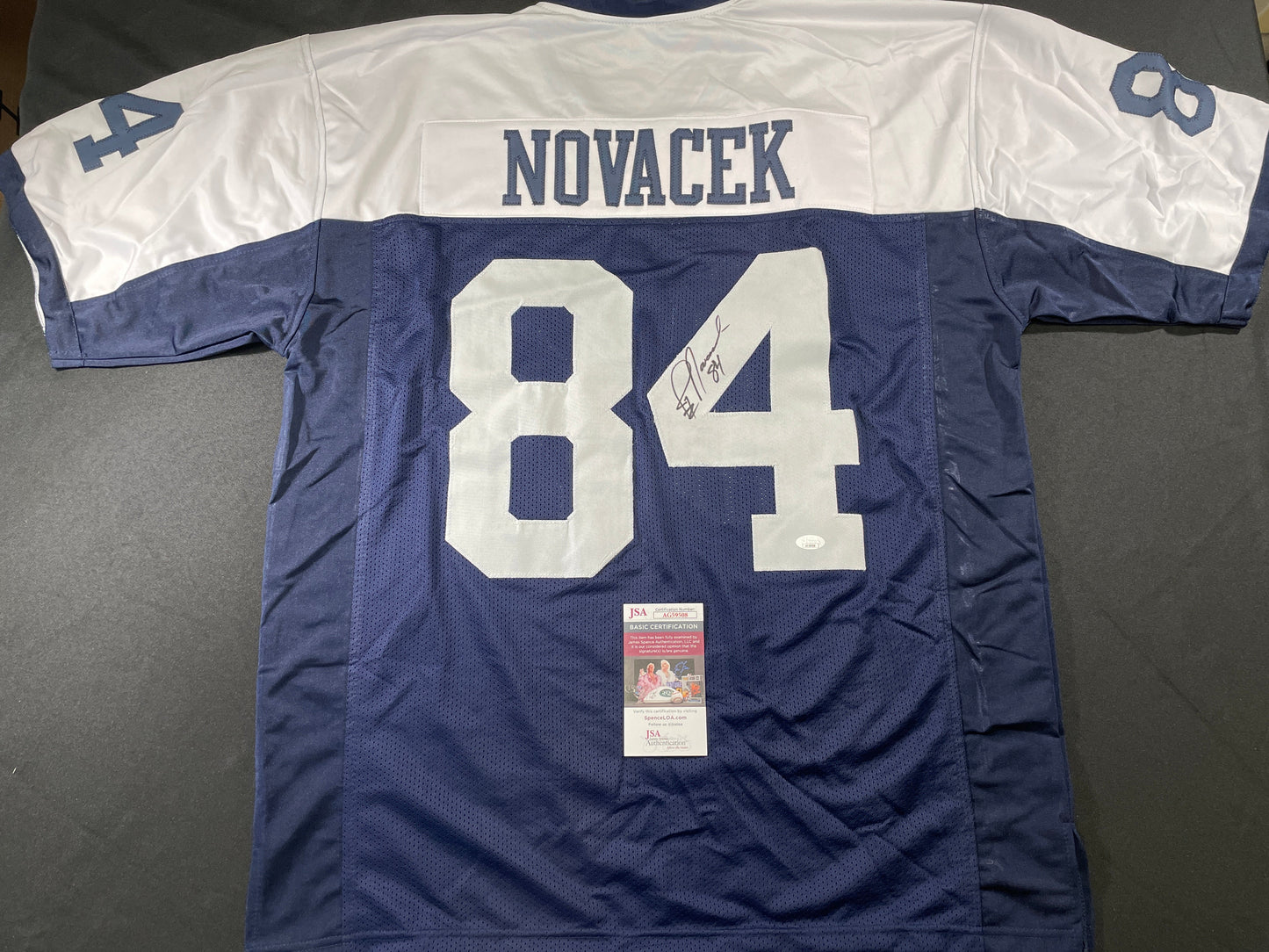 JAY NOVACEK DALLAS COWBOYS SIGNED THANKSGIVING JERSEY Wyoming JSA COA