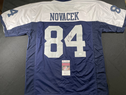 JAY NOVACEK DALLAS COWBOYS SIGNED THANKSGIVING JERSEY Wyoming JSA COA