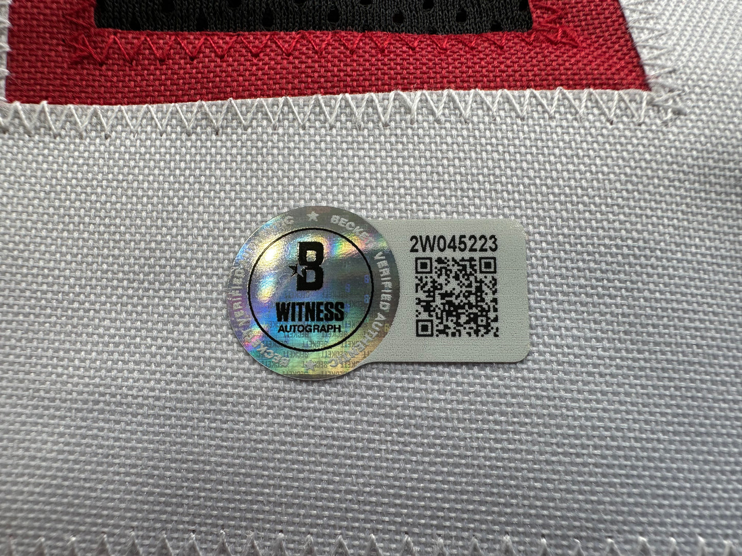 MICHAEL CRABTREE SIGNED RED AND BLACK JERSEY Texas Tech Raiders 3XL BAS