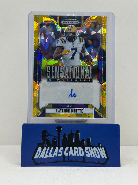 2025 Panini Prizm Draft Picks #SS-KYB Kayshon Boutte Gold Ice Sensational Signatures
