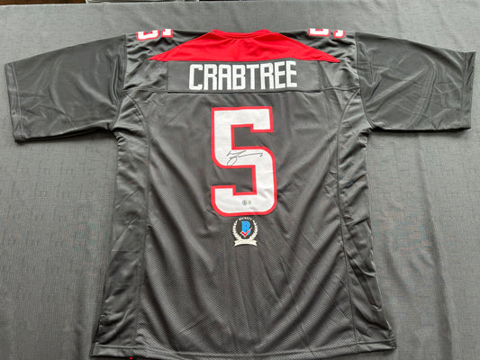 MICHAEL CRABTREE SIGNED RED AND BLACK JERSEY Texas Tech Raiders 3XL BAS