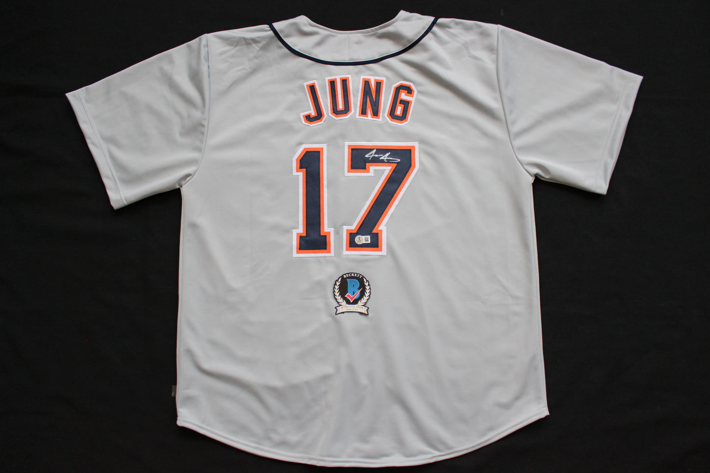 JACE JUNG DETROIT TIGERS SIGNED BASEBALL JERSEY Texas Tech BAS COA