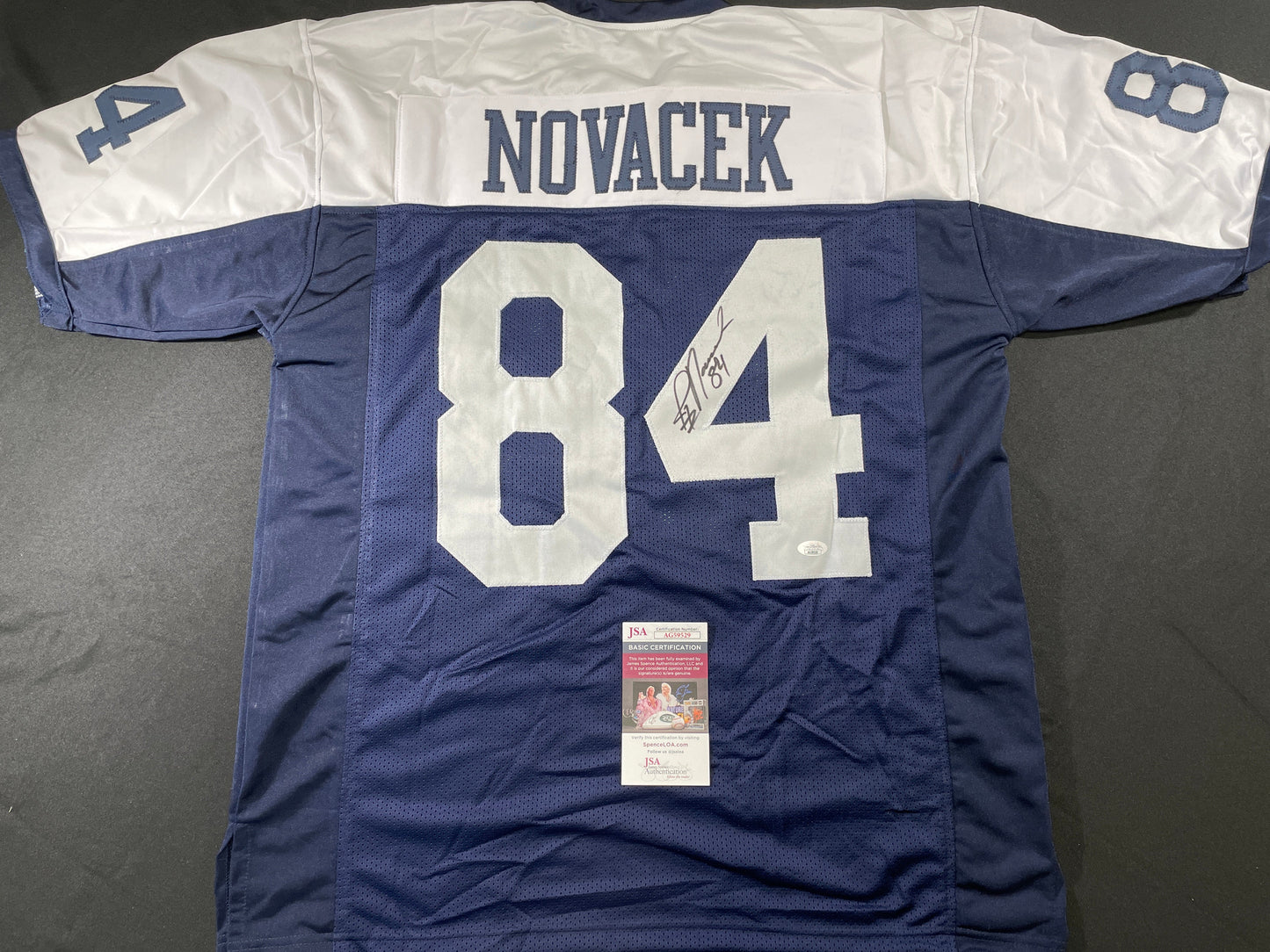 JAY NOVACEK DALLAS COWBOYS SIGNED THANKSGIVING JERSEY Wyoming JSA COA