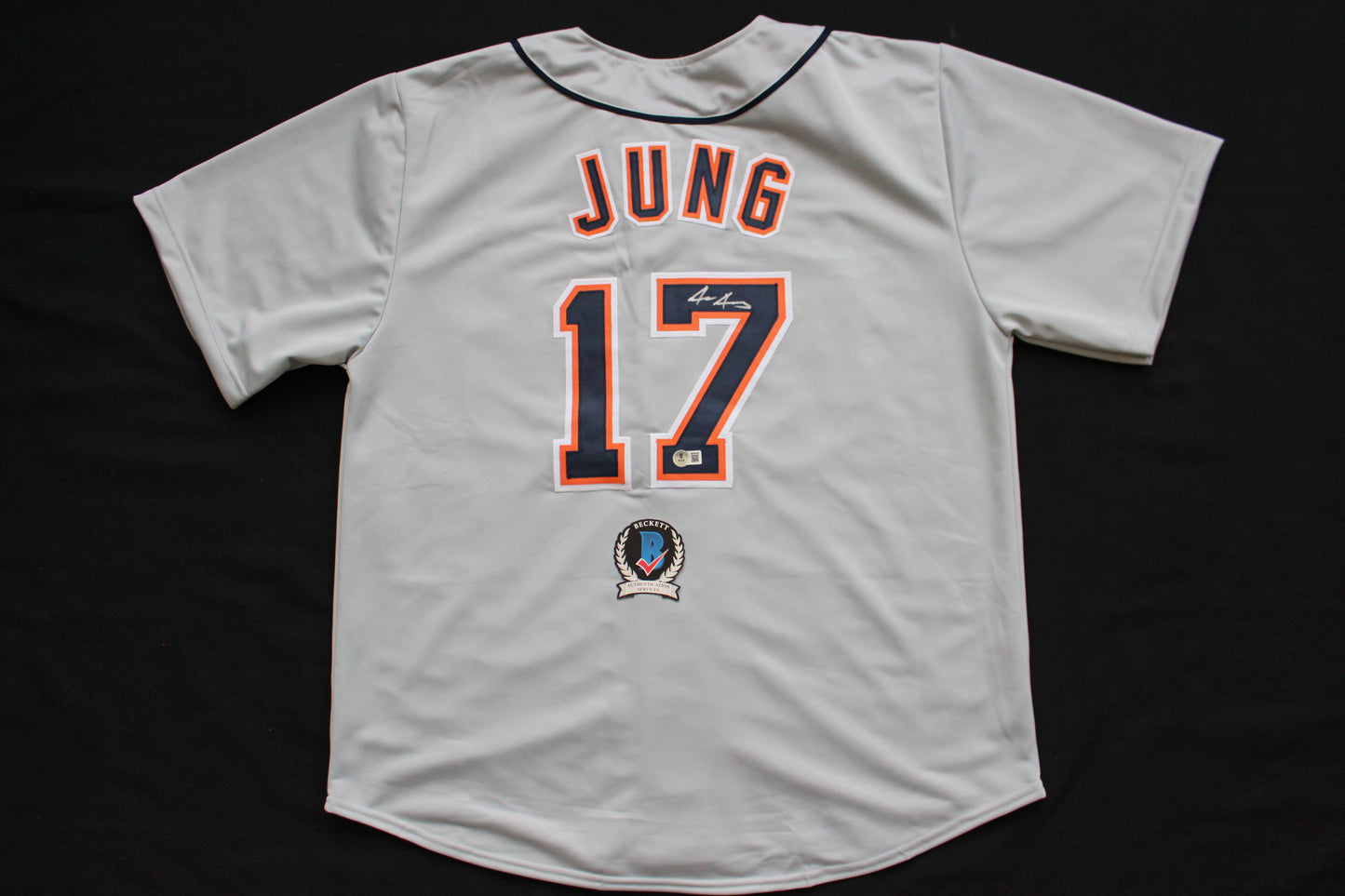 JACE JUNG DETROIT TIGERS SIGNED BASEBALL JERSEY Texas Tech BAS COA