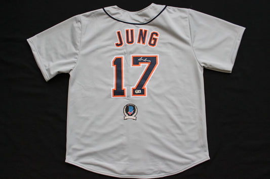 JACE JUNG DETROIT TIGERS SIGNED BASEBALL JERSEY Texas Tech BAS COA