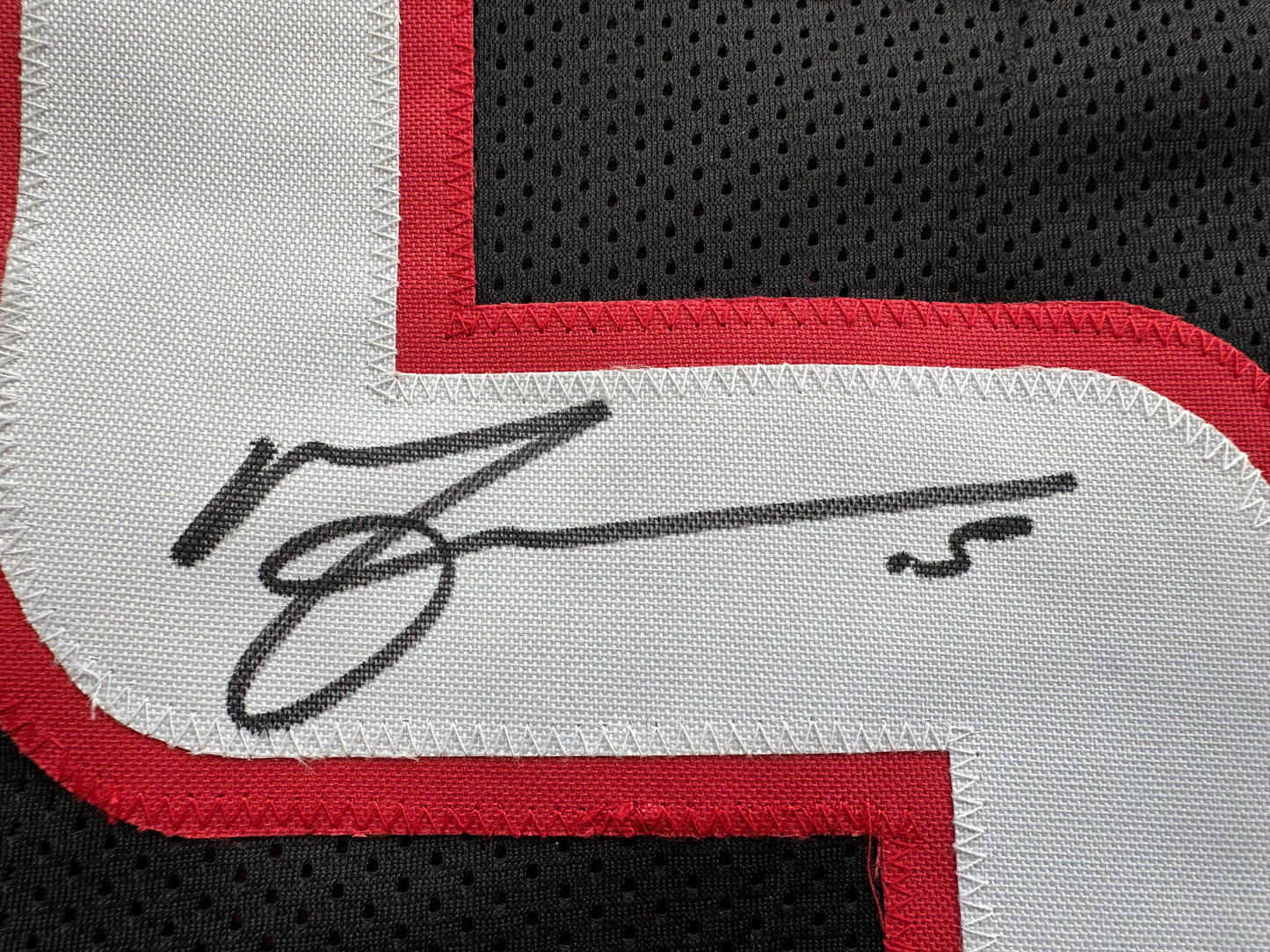 MICHAEL CRABTREE SIGNED RED AND BLACK JERSEY Texas Tech Raiders 3XL BAS