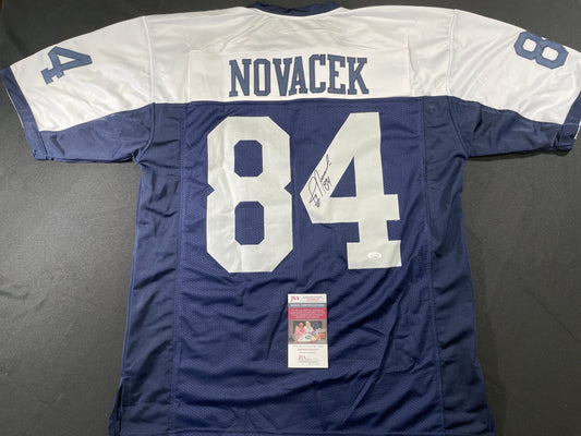 JAY NOVACEK DALLAS COWBOYS SIGNED THANKSGIVING JERSEY Wyoming JSA COA