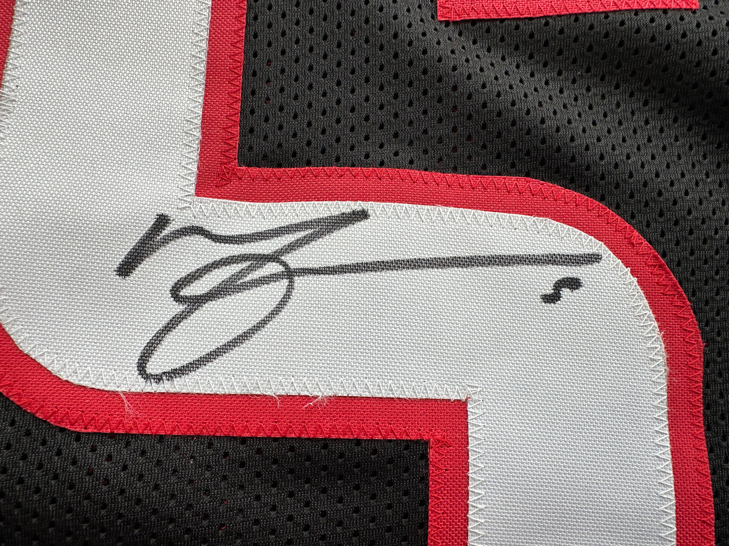 MICHAEL CRABTREE SIGNED RED AND BLACK JERSEY Texas Tech Raiders 3XL BAS