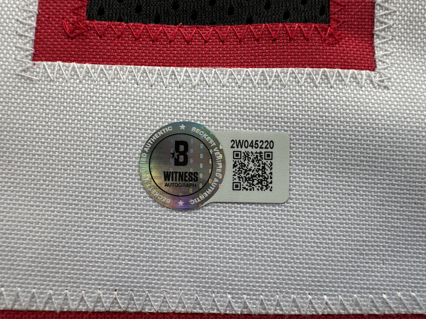 MICHAEL CRABTREE SIGNED RED AND BLACK JERSEY Texas Tech Raiders 3XL BAS