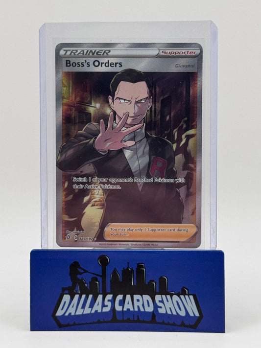 2020 Pokemon - Boss's Orders (Giovanni) - 189/192 Rebel Clash NM