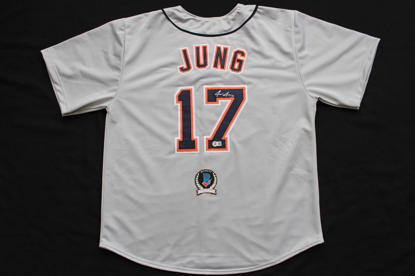 JACE JUNG DETROIT TIGERS SIGNED BASEBALL JERSEY Texas Tech BAS COA
