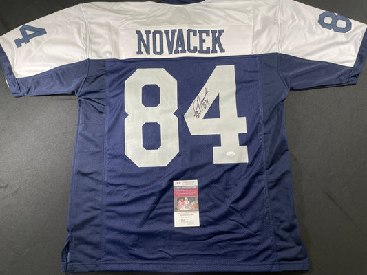 JAY NOVACEK DALLAS COWBOYS SIGNED THANKSGIVING JERSEY Wyoming JSA COA