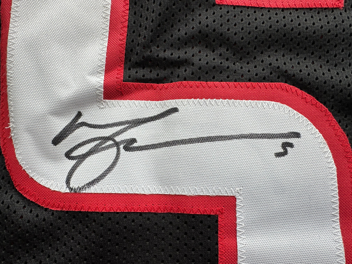 MICHAEL CRABTREE SIGNED RED AND BLACK JERSEY Texas Tech Raiders 3XL BAS