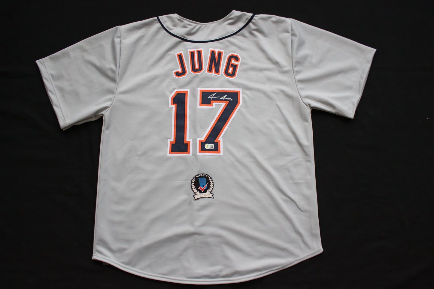 JACE JUNG DETROIT TIGERS SIGNED BASEBALL JERSEY Texas Tech BAS COA