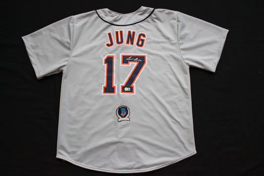 JACE JUNG DETROIT TIGERS SIGNED BASEBALL JERSEY Texas Tech BAS COA