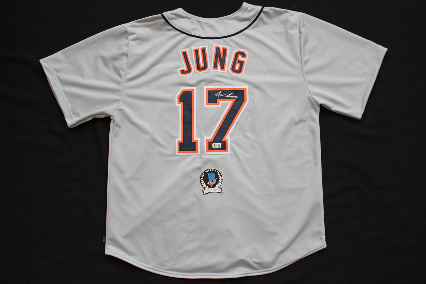JACE JUNG DETROIT TIGERS SIGNED BASEBALL JERSEY Texas Tech BAS COA